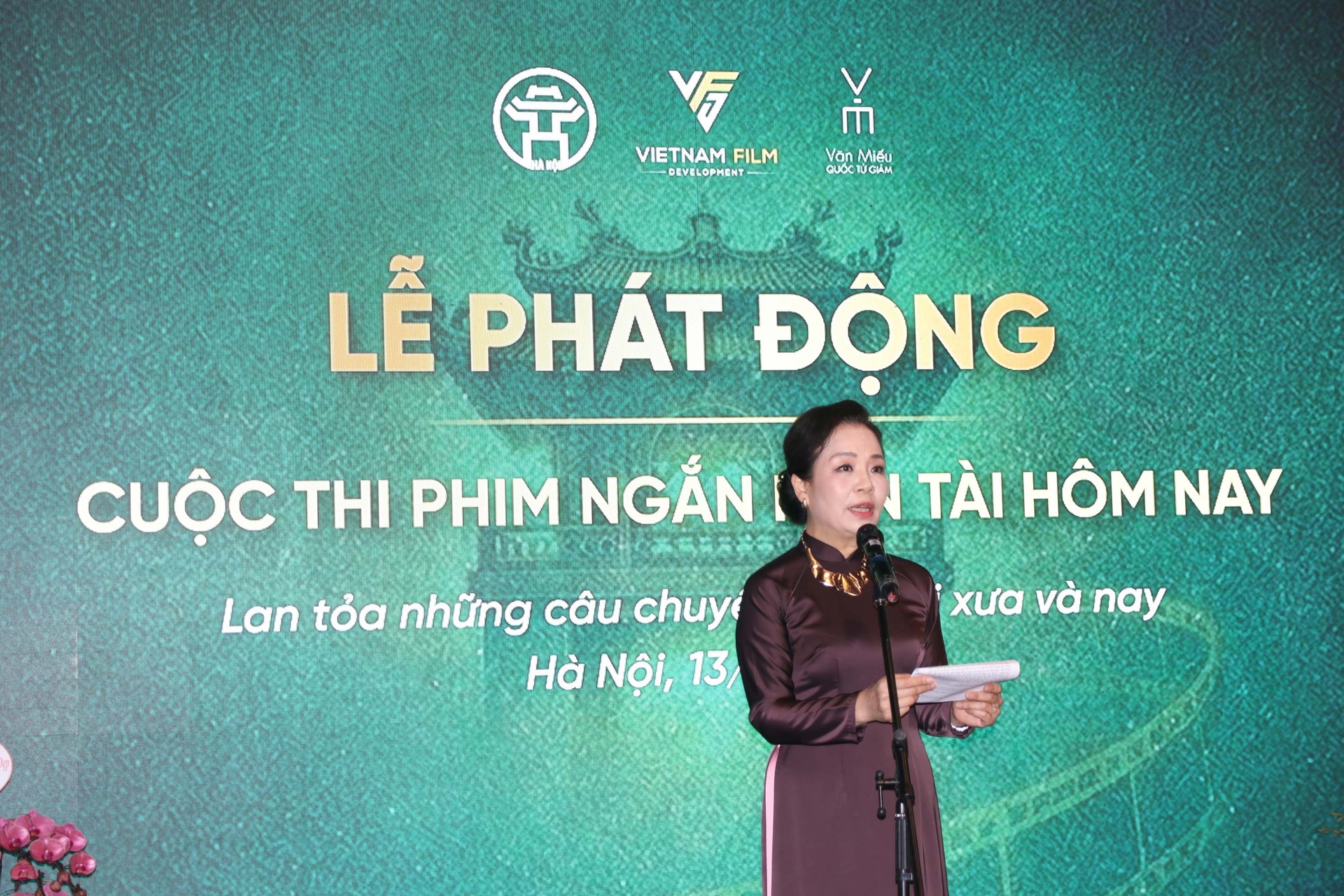 TS. Ngô Phương Lan, Chủ tịch VFDA phát biểu tại buổi lễ