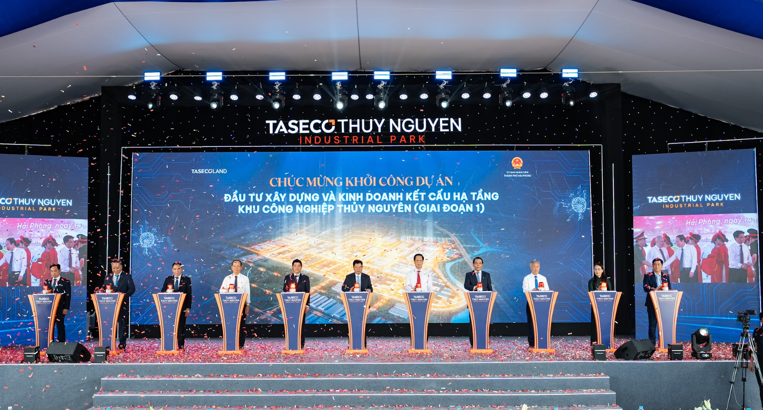 Taseco Land khởi công Khu công nghiệp Thủy Nguyên gần 250 ha, vốn đầu tư 4.000 tỷ đồng