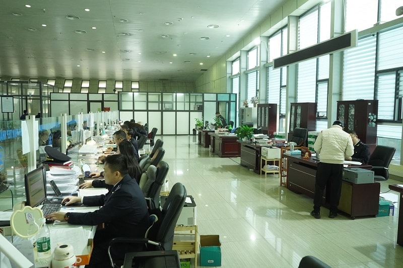 Khu vực làm việc của Chi cục Hải quan khu vực VI tại cửa khẩu Quốc tế Hữu Nghị.