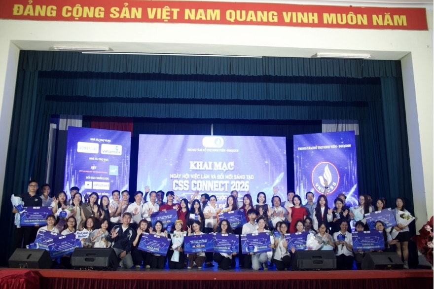 Các đội thi tại Chung kết Cuộc thi “Học sinh, sinh viên với ý tưởng khởi nghiệp” năm 2026.