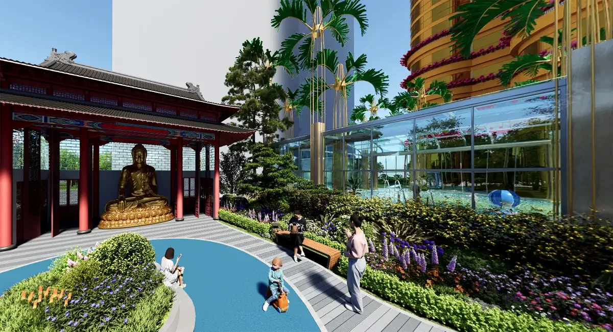 C&ocirc;ng vi&ecirc;n Bồ Đề T&acirc;m - điểm nh&acirc;n t&acirc;m linh gi&uacute;p cư d&acirc;n thanh tịnh v&agrave; thư gi&atilde;n giữa H&agrave; Nội ồn &agrave;o s&ocirc;i động