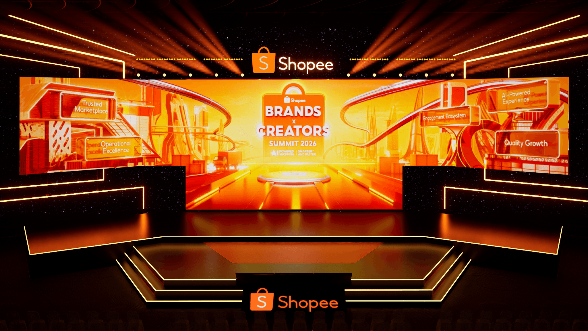 1. Shopee Brands & Creators Summit 2026 mang đến không gian kết nối hệ sinh thái TMĐT