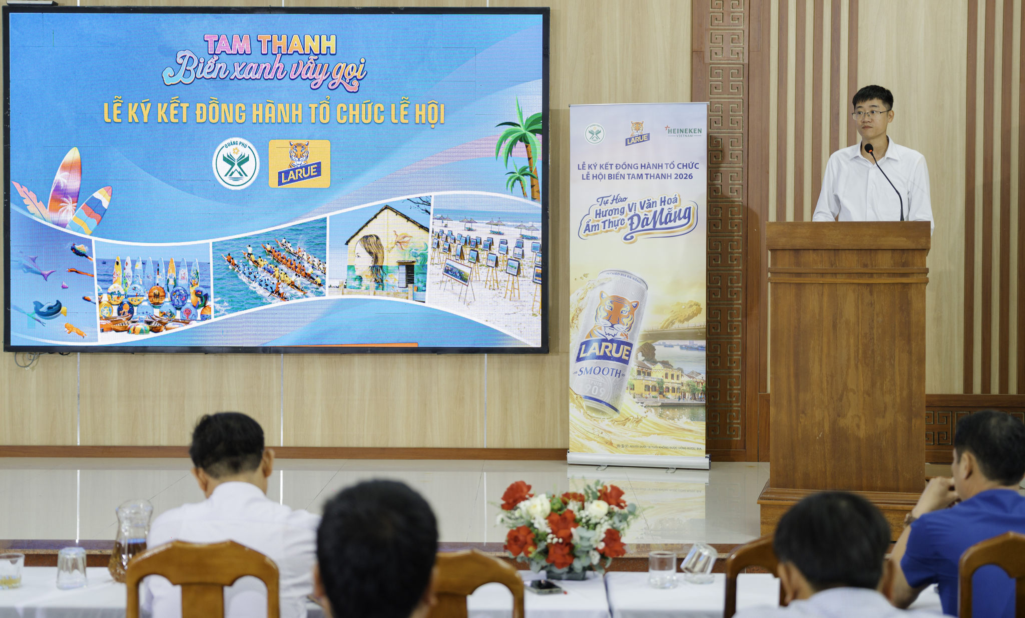 Ông Nguyễn Văn Hiệu, Phó Chủ tịch Ủy ban Nhân dân phường Quảng Phú, phát biểu tại sự kiện