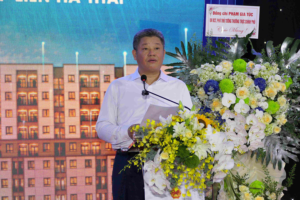 Ông Nguyễn Mạnh Quyền, Chủ tịch tỉnh Hưng Yên phát biểu tại buổi lễ
