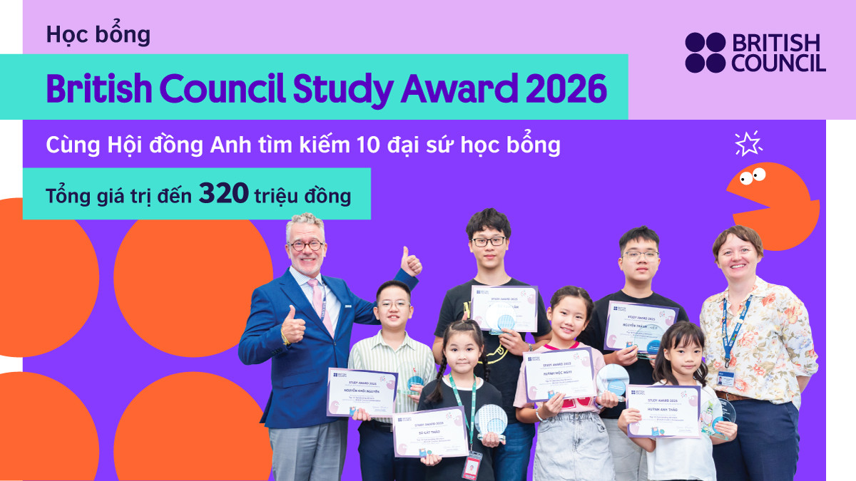 1. Học bổng British Council Study Award 2026