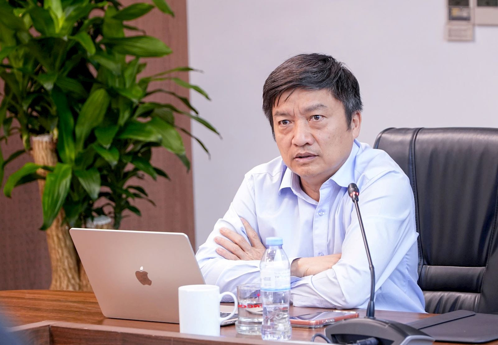 Chủ tịch Hội đồng thành viên Nguyễn Tiến Khoa phát biểu chỉ đạo tại Hội nghị, định hướng các nhiệm vụ trọng tâm nhằm hoàn thành toàn diện kế hoạch năm 2026