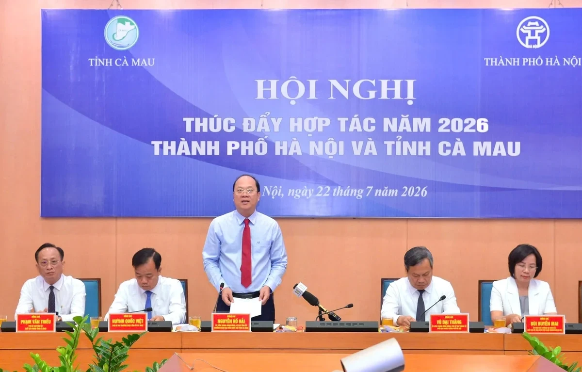 Bí thư Tỉnh ủy, Trưởng đoàn Đại biểu Quốc hội tỉnh Cà Mau Nguyễn Hồ Hải phát biểu tại Hội nghị.