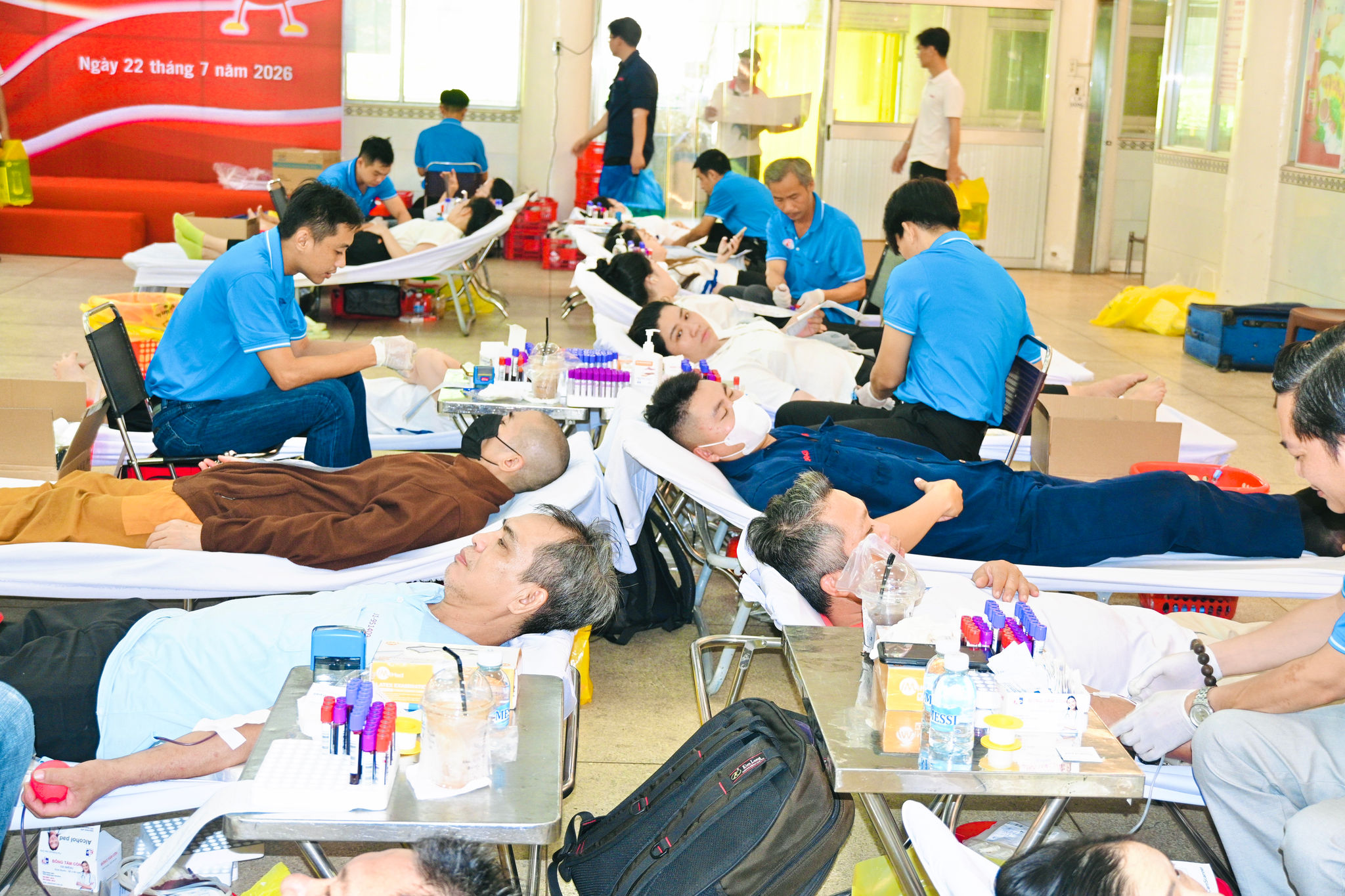 Chương trình hiến máu nhân đạo lần thứ 6 không chỉ thu hút đông đảo cán bộ công nhân viên Vedan Việt Nam mà còn nhận được sự hưởng ứng tích cực từ các đơn vị đồng h