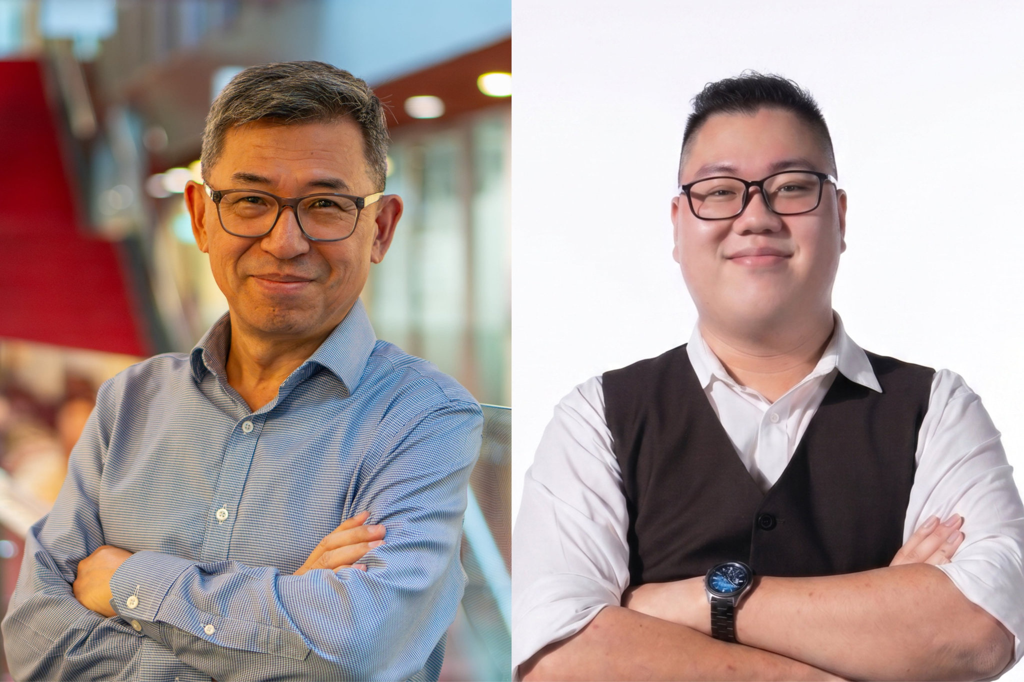 Hình bổ sung - TS James Kang (trái) và NCS Trần Quý Hưng