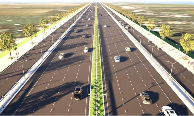 Phối cảnh đường Vành đai 4, TP.HCM, trong đó phần đường chính sẽ là đường cao tốc
