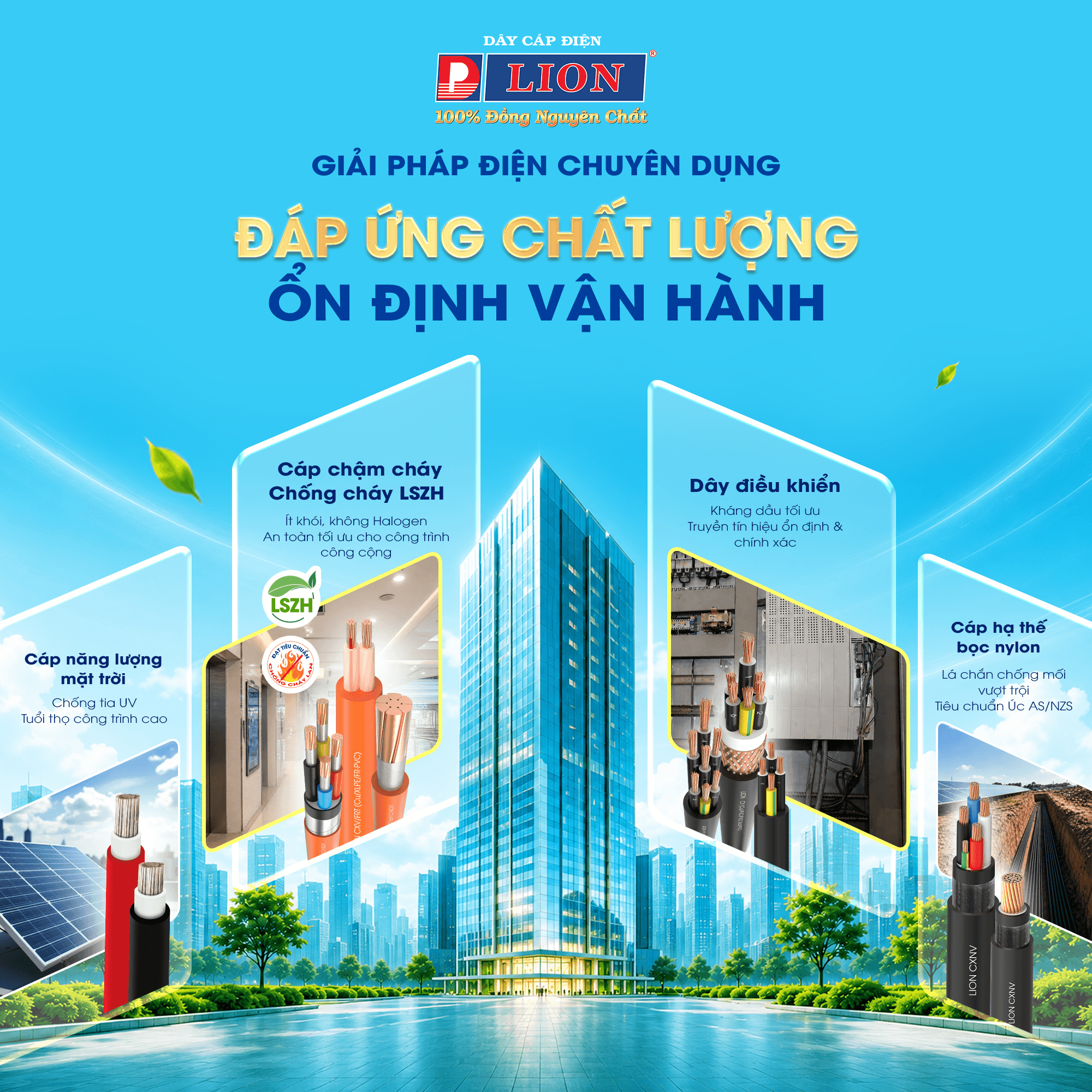 DÂY CÁP ĐIỆN LION CÔNG TRÌNH DỰ ÁN