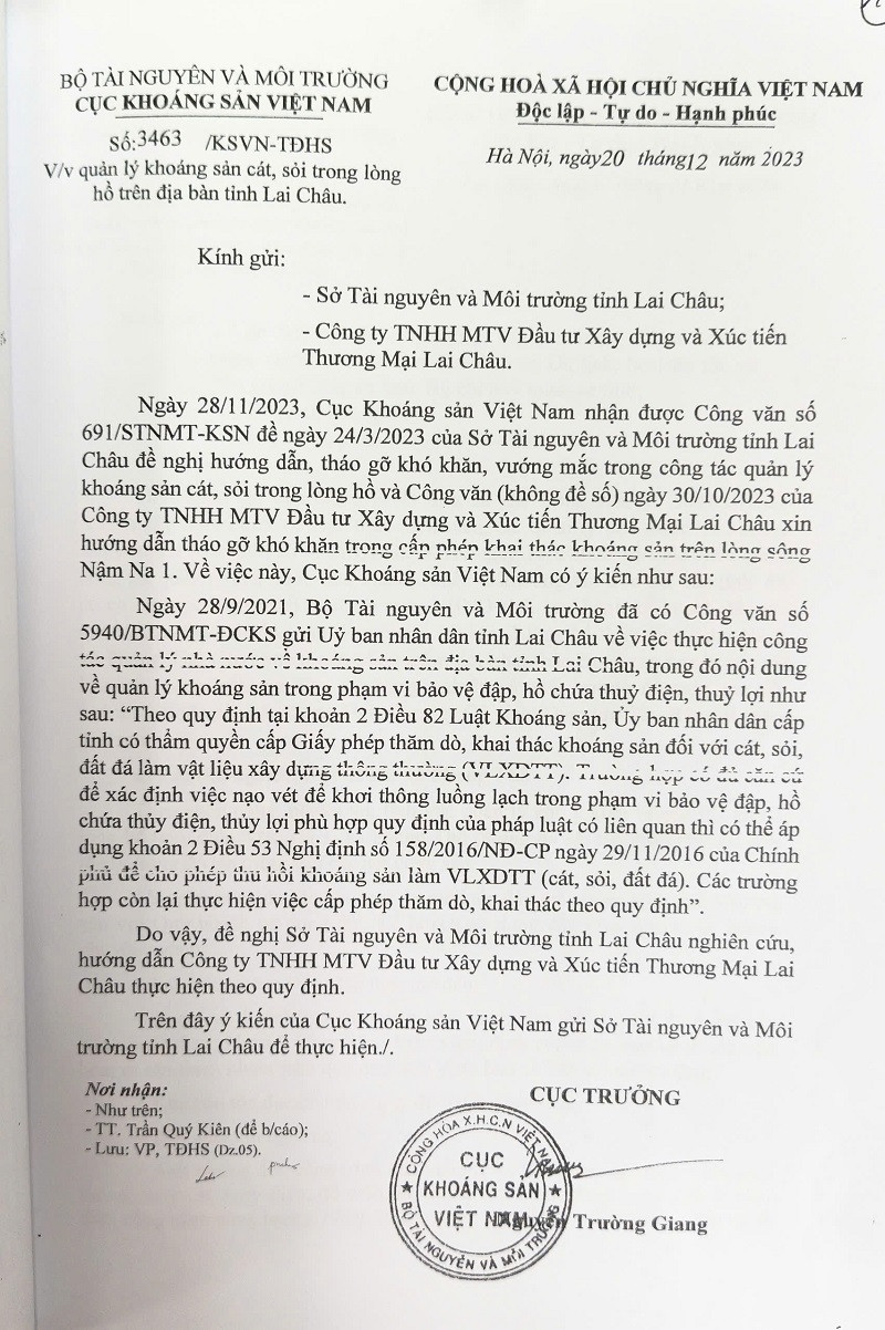 QD cục khoáng sản