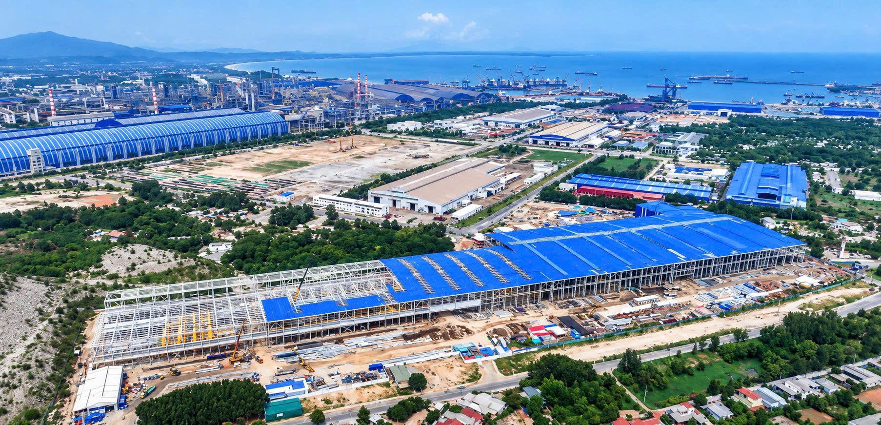 Toàn cảnh dự án sản xuất ray đường sắt Hòa Phát