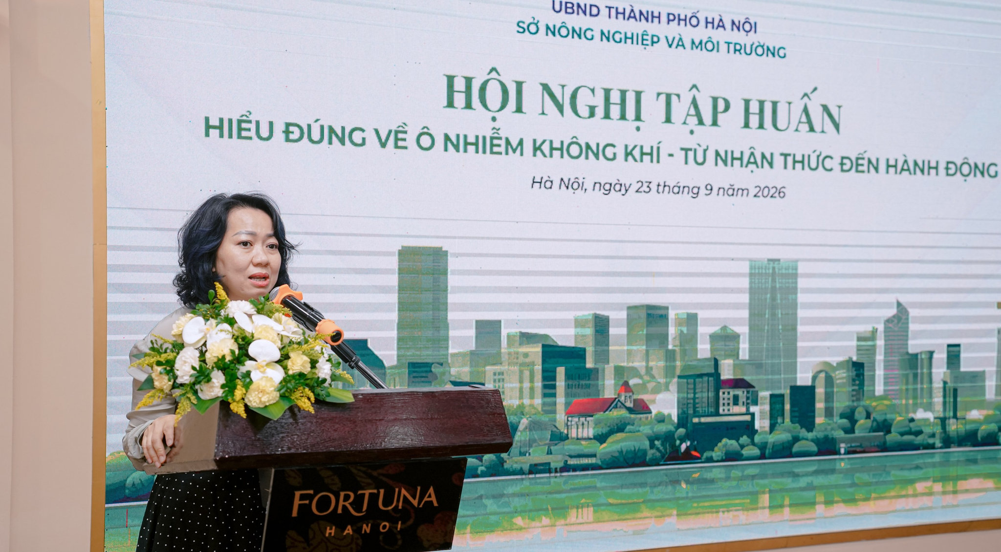 Bà Lê Thanh Thủy, Phó Trưởng phòng Quản lý môi trường, Sở Nông nghiệp và Môi trường Hà Nội