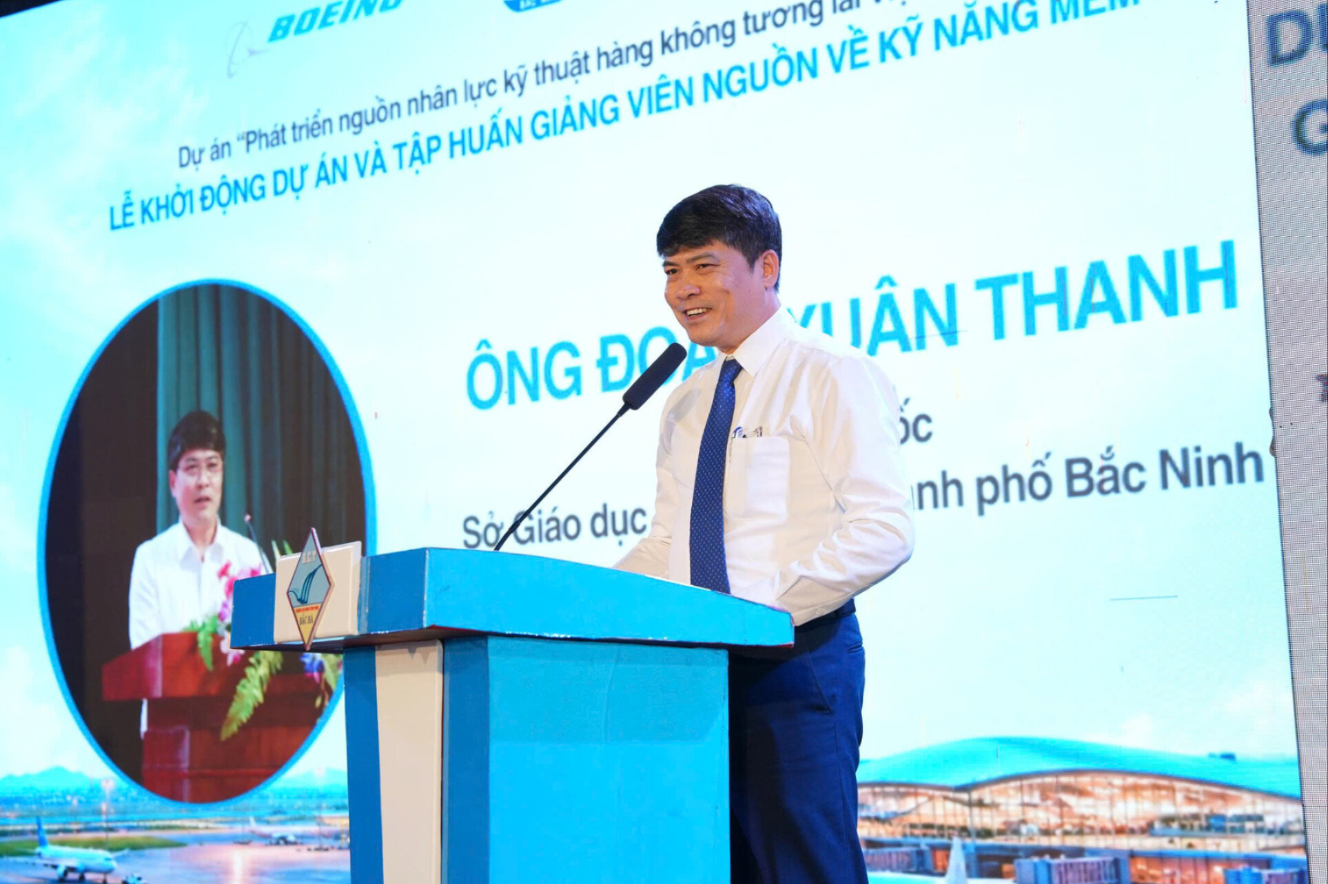 Ông Đoàn Xuân Thanh - Phó Giám đốc Sở Giáo dục và Đào tạo thành phố Bắc Ninh phát biểu
