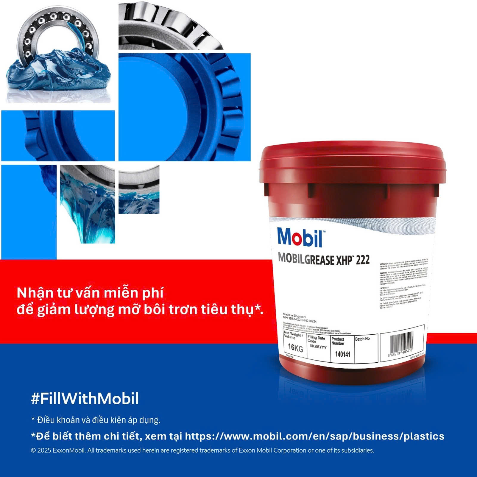 Lựa chọn mỡ bôi trơn là một quyết định kỹ thuật (Ảnh: ExxonMobil).