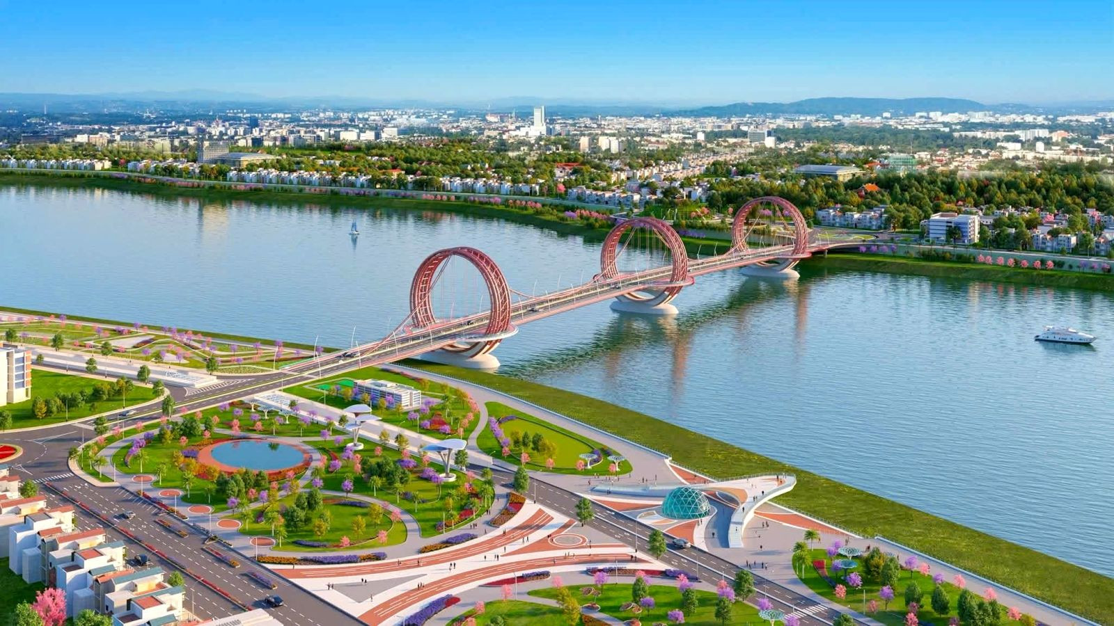 Phối cảnh dự án Cầu Trà Khúc 1