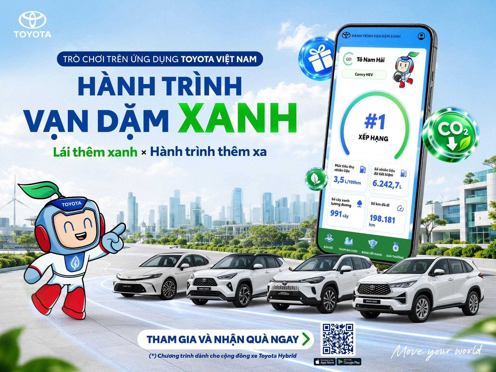 Corolla Cross HEV sử dụng động cơ xăng nhưng có thêm mô-tơ điện để tối ưu quá trình vận hành.