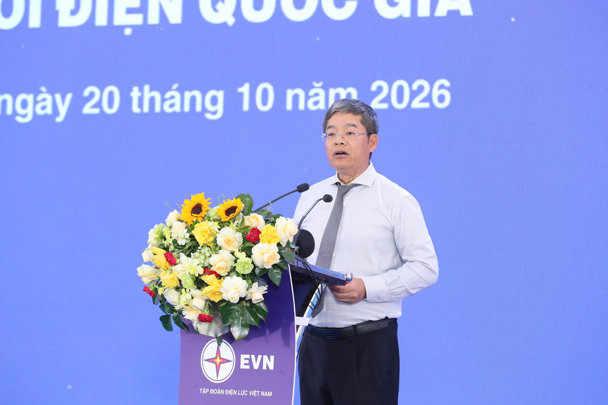 PTGĐ EVN Nguyễn Tài Anh báo cáo tình hình thực hiện dự án