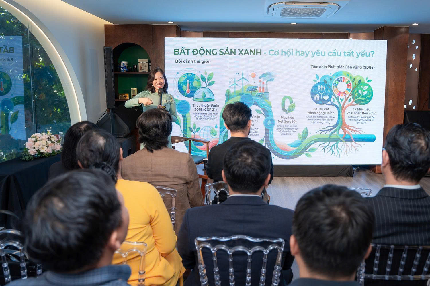 Hình 3 - Nội dung chia sẻ về kiến trúc xanh và tương lai bất động sản