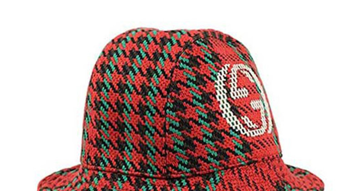 Mũ Gucci Interlocking G GG Check Pattern Hat 6408764 Màu Đỏ