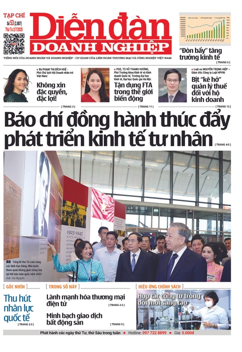 Ấn phẩm in Diễn đàn Doanh nghiệp số 53 ( Thứ Tư 02/07/2025 )
