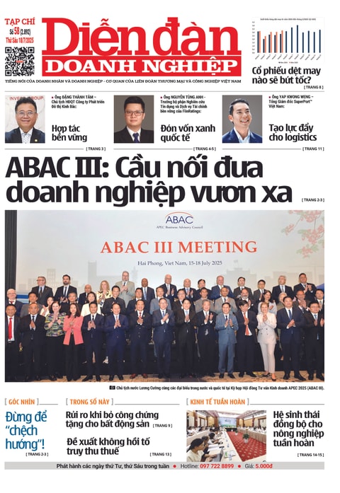 Ấn phẩm in Diễn đàn Doanh nghiệp số 58 ( Thứ Sáu 18/07/2025 )