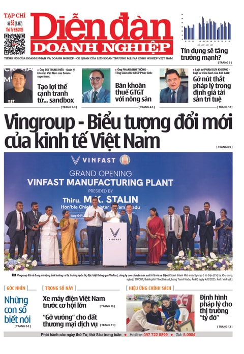 Ấn phẩm in Diễn đàn Doanh nghiệp số 63(Thứ Tư 06/08/2025)