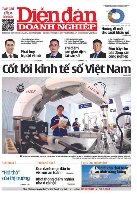 Ấn phẩm in Diễn đàn Doanh nghiệp số 73 (Thứ Tư 10/09/2025)