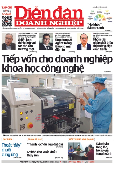 Ấn phẩm in Diễn đàn Doanh nghiệp số 77 (Thứ Tư 24/09/2025)