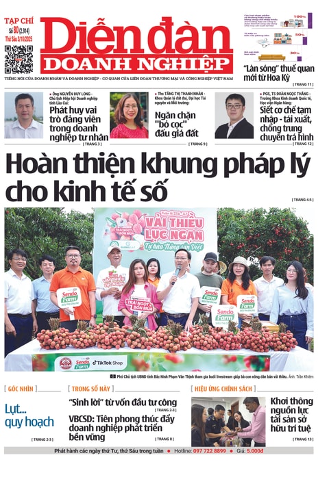 Ấn phẩm in Diễn đàn Doanh nghiệp số 80 (Thứ Sáu 03/10/2025)