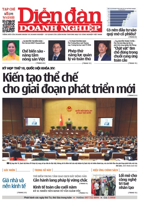 Ấn phẩm in Diễn đàn Doanh nghiệp số 85 (Thứ Tư 22/10/2025)