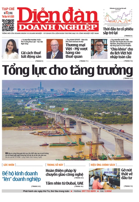 Ấn phẩm in Diễn đàn Doanh nghiệp số 92 (Thứ Sáu 14/11/2025)