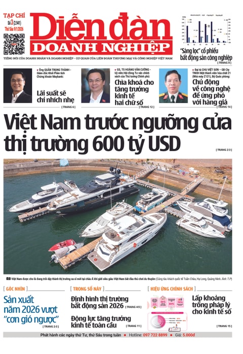 Ấn phẩm in Diễn đàn Doanh nghiệp số 03 (Thứ Sáu 09/01/2026)