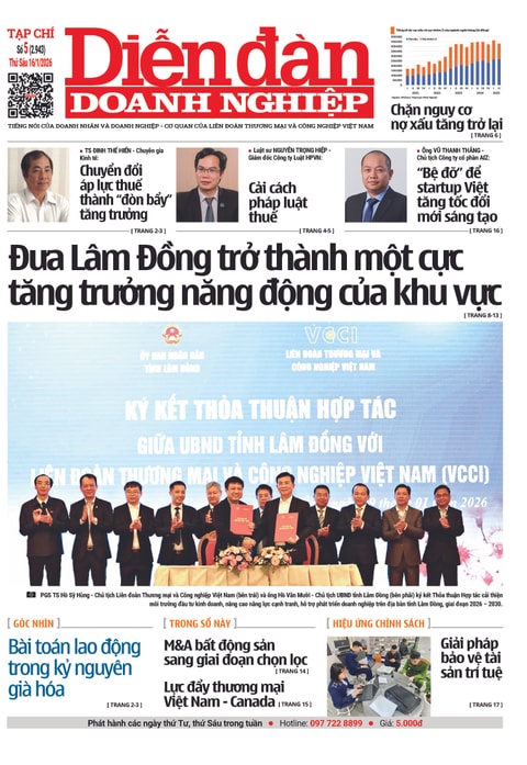 Ấn phẩm in Diễn đàn Doanh nghiệp số 05 (Thứ Sáu 16/01/2026)