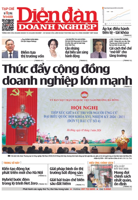 Ấn phẩm in Diễn đàn Doanh nghiệp số 18 (Thứ Tư 04/03/2026)