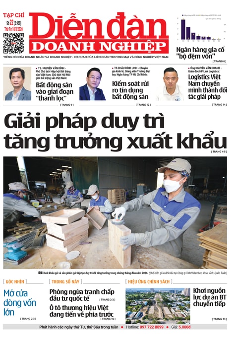 Ấn phẩm in Diễn đàn Doanh nghiệp số 22 (Thứ Tư 18/03/2026)