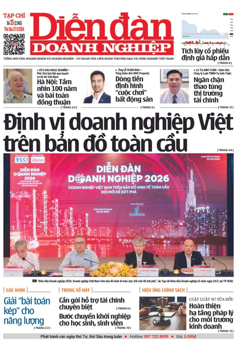 Ấn phẩm in Diễn đàn Doanh nghiệp số 25 (Thứ Sáu 27/03/2026)