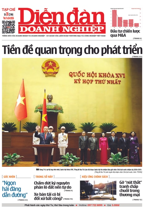 Ấn phẩm in Diễn đàn Doanh nghiệp số 28 (Thứ Tư 08/04/2026)