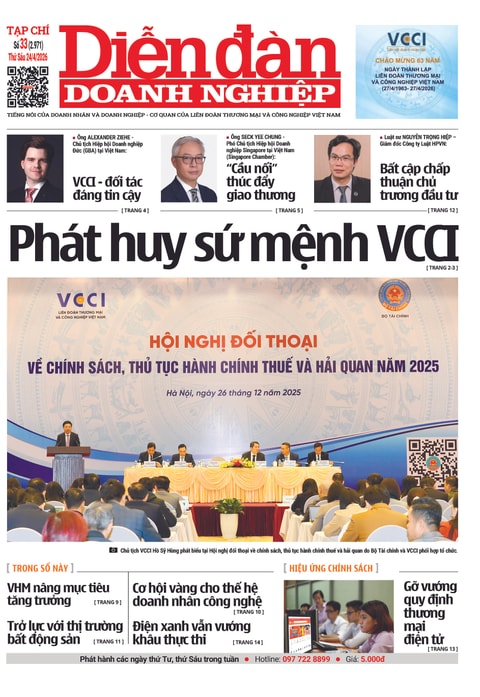 Ấn phẩm in Diễn đàn Doanh nghiệp số 33 (Thứ Sáu 24/04/2026)
