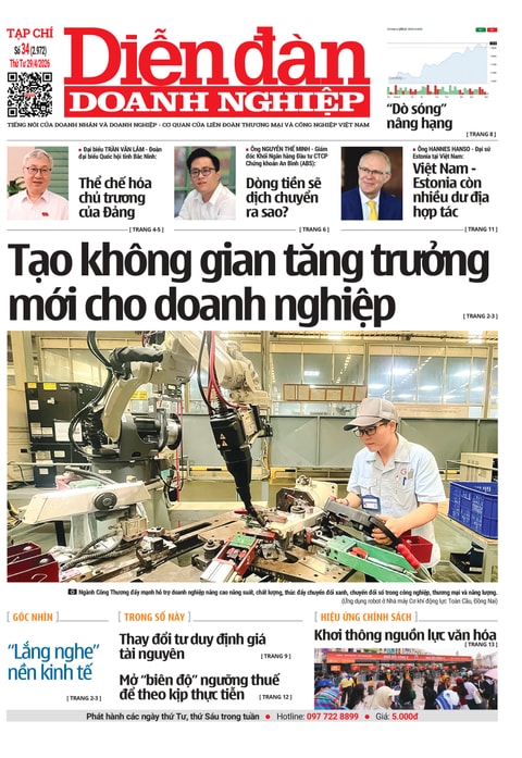 Ấn phẩm in Diễn đàn Doanh nghiệp số 34 (Thứ Tư 29/04/2026)