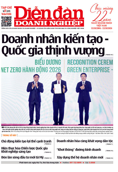 Ấn phẩm in Diễn đàn Doanh nghiệp số 81 (09/10/2026)