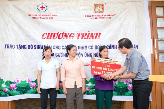 Bảo Tín Minh Châu hỗ trợ các gia đình khó khăn tại Ứng Hòa, Mỹ Đức (Hà Nội)