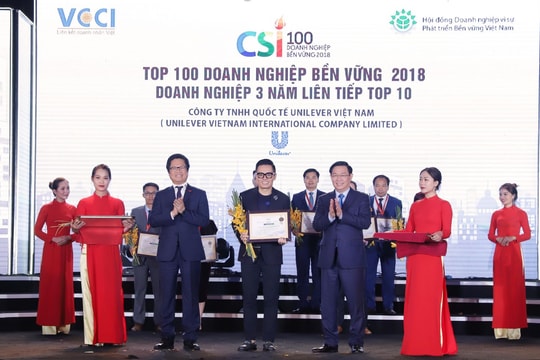 Unilever Việt Nam lọt Top 10 Doanh nghiệp bền vững xuất sắc
