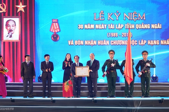 Quảng Ngãi tổ chức Kỷ niệm 30 năm ngày tái lập tỉnh