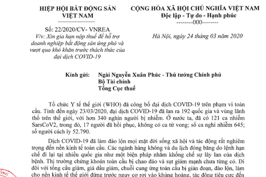 Điêu đứng vì COVID-19, VNREA đề xuất “giải cứu” doanh nghiệp bất động sản