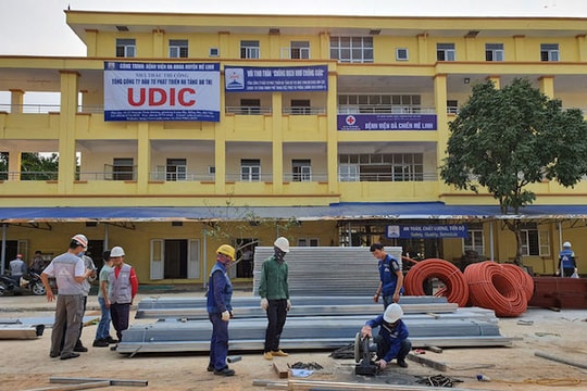 [COVID-19] UDIC thi công bệnh viện dã chiến trong 1 tuần, dự kiến ngày 25/3 bàn giao