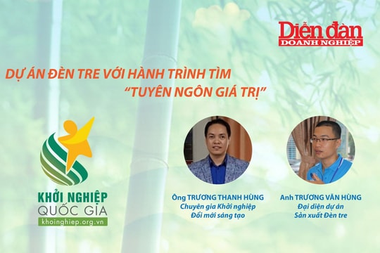 [CỐ VẤN DỰ ÁN KHỞI NGHIỆP ĐMST] SỐ V: Dự án Đèn Tre với hành trình tìm "tuyên ngôn giá trị"