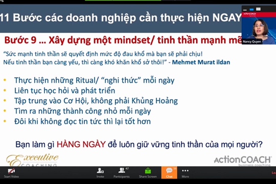 Giúp doanh nghiệp vượt khủng hoảng: Bước 9 - Xây dựng một mindset/ tinh thần mạnh mẽ