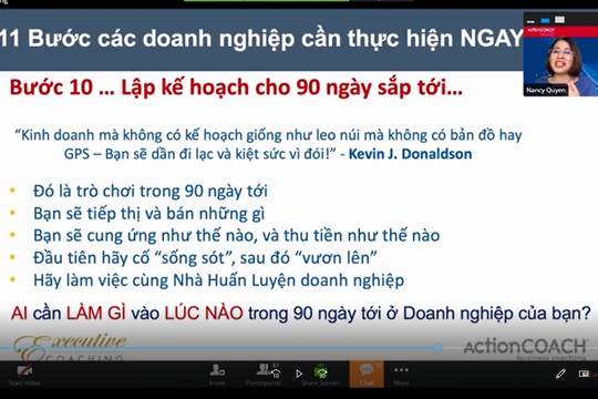 Giúp doanh nghiệp vượt khủng hoảng: Bước 10 - Lập kế hoạch cho 90 ngày sắp tới